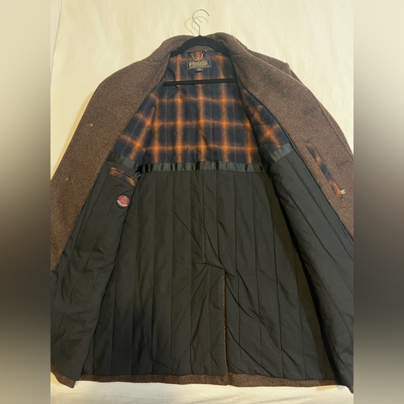 Men’s Pendleton Brown Wool Overcoat - Size XL - Picture 3 of 7